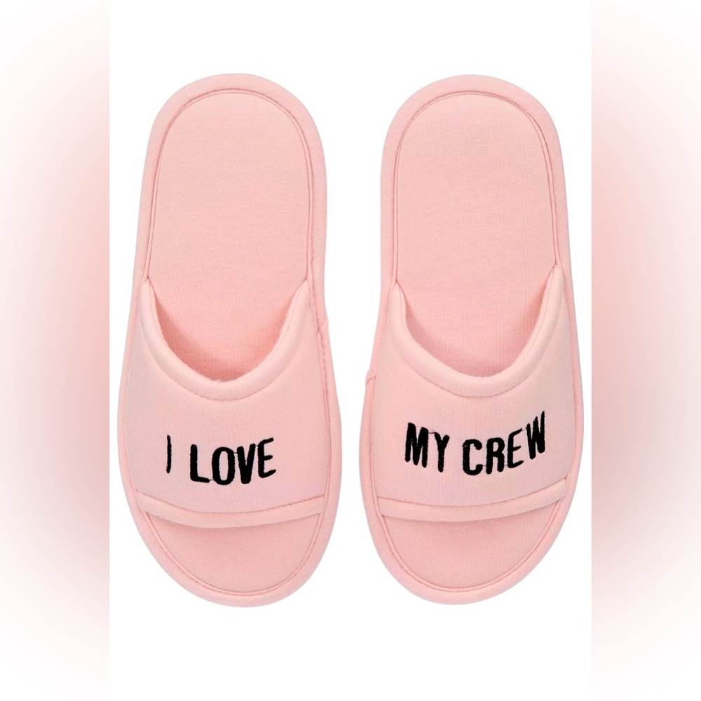 Matching Women's I Love My Crew Slide Slip Ons